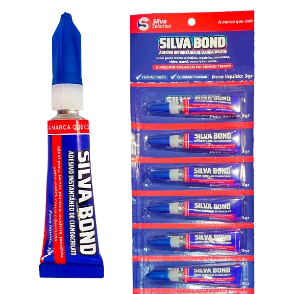 Silva Bond - Cartela com 12un. - Adesivo Instantâneo 3g 