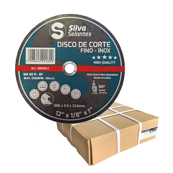 Disco de Corte Aço Inox Fino 300x3x24,5 (Caixa com 25 unid.)