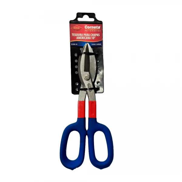 Tesoura Corneta Corte de Chapa Americana 10"