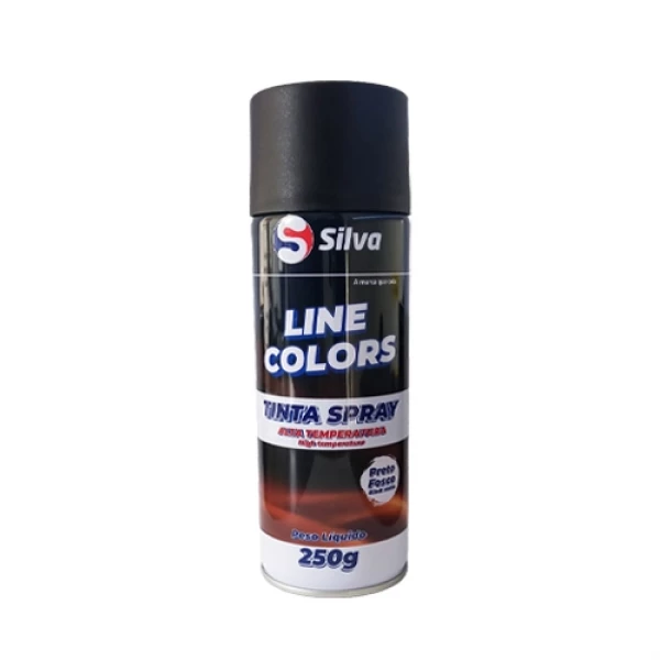 Tinta Spray Preto Alta Temperatura 